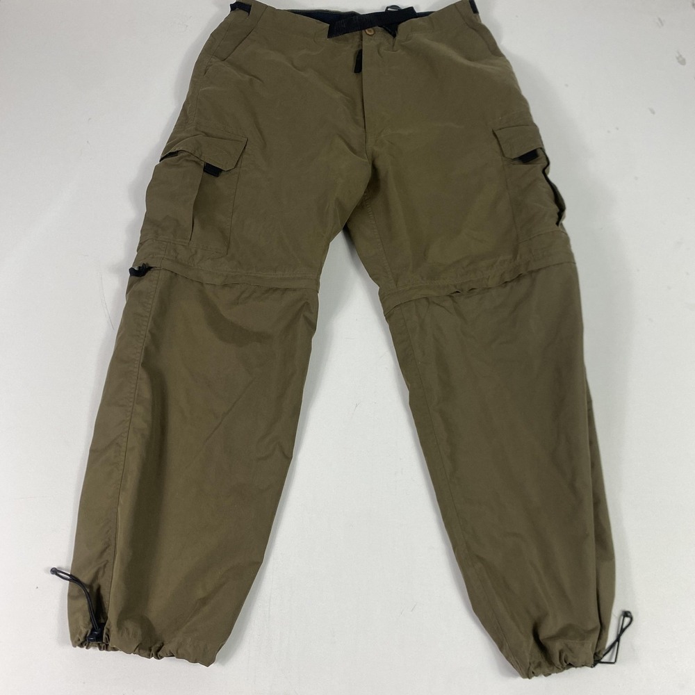 Thousand Mile Pants Mens Large Green Convertible Hiking Adjustable Waist Cargos